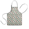 thumbnail image 1 of Beige Christmas Dinosaur Pattern Kids Aprons for Girls and Boys,Adjustable Neck Strap Toddler Aprons for Kids Cooking Baking, 1 of 7