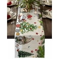 thumbnail image 1 of Beige Christmas Dresser Scarf Farmhouse, Dining Table Decorations for Wedding/Parties, Gnomes Xmas Tree Snowflake Winter Gifts Rustic Table Runner 72 Inches Long for Kitchen Dining, 14 x 72 In, 1 of 9