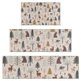 thumbnail image 1 of Beige Christmas Forest Animal Pattern Kitchen Rugs Sets Of 3,Kitchen Runner Rugs Non Skid Washable,Decorative Kitchen Floor Mats for Kitchen,Sink,Laundry,17"x30"+ 17"x47" + 17"x59", 1 of 6