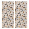 thumbnail image 1 of Beige Christmas Forest Animal Pattern Summer Placemats Table Placemats Set Of 6-Linen Kitchen Washable Placemats Table Mats 11.8"x17.7" Non-Slip Heat Resistant, 1 of 5