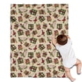 thumbnail image 1 of Beige Christmas Gift Pattern Blanket,Comfortable Soft Lamb Wool Throw Blanket,All Season,Warm Lightweight Blankets for Sofa Bed Couch Living Room Chair,30"x40", 1 of 4
