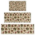 thumbnail image 1 of Beige Christmas Gift Pattern Kitchen Rugs Sets Of 3,Kitchen Runner Rugs Non Skid Washable,Decorative Kitchen Floor Mats for Kitchen,Sink,Laundry,17"x30"+ 17"x47" + 17"x59", 1 of 6
