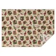 thumbnail image 1 of Beige Christmas Gift Pattern Rectangle Tablecloth 60"x84",Waterproof Polyester Rectangle Table Cloth, Wipeable Spillproof Polyester Tablecloth for Dining, Camping, Indoor and Outdoor, 1 of 5