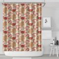 thumbnail image 1 of Beige Christmas Gingerbread Man Pattern Shower Curtain 72"x84" ,Bathroom Decorative Shower Curtains Set with 12 Hooks,Modern Waterproof Washable Shower Curtain, 1 of 6