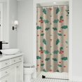 thumbnail image 1 of Beige Christmas Holly Pattern Shower Curtain 36"x72" ,Bathroom Decorative Shower Curtains Set with 12 Hooks,Modern Waterproof Washable Shower Curtain, 1 of 6