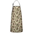 thumbnail image 1 of Beige Christmas Pine Cone Pattern Apron-Garden Aprons for Women with Pockets-Cotton Linen Waterproof Kitchen Cooking Gardening Aprons Adjustable for Kitchen,Cooking,BBQ and Salon 33"x27", 1 of 7