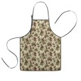 thumbnail image 1 of Beige Christmas Pine Cone Pattern Kids Aprons for Girls and Boys,Adjustable Neck Strap Toddler Aprons for Kids Cooking Baking, 1 of 7