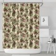 thumbnail image 1 of Beige Christmas Pine Cone Pattern Shower Curtain 84"x72" ,Bathroom Decorative Shower Curtains Set with 12 Hooks,Modern Waterproof Washable Shower Curtain, 1 of 6
