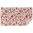 thumbnail image 1 of Beige Christmas Santa and Gift Pattern Rectangle Tablecloth 60"x102",Waterproof Polyester Rectangle Table Cloth, Wipeable Spillproof Polyester Tablecloth for Dining, Camping, Indoor and Outdoor, 1 of 6