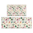 thumbnail image 1 of Beige Christmas Santa Pattern Kitchen Rugs Sets Of 2,Anti Fatigue Kitchen Mat Rugs Non Slip Washable,Decorative Kitchen Floor Mats for Kitchen,Sink,Laundry,17"x30"+17"x47", 1 of 7