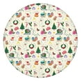 thumbnail image 1 of Beige Christmas Santa Pattern Round Fitted Tablecloth with Elastic Edge,Dining Table Cover Waterproof,Outdoor Round Tablecloth for Camping,Dining,Indoor and Outdoor, 1 of 7