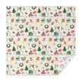 thumbnail image 1 of Beige Christmas Santa Pattern Square Tablecloth,Waterproof Square Table Cover,Wipeable Spillproof Washable Table Cover for Home Kitchen Party Decor 60"x60"(152x152cm), 1 of 6