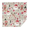 thumbnail image 1 of Beige Christmas Santa and Reindeer Pattern Square Tablecloth,Waterproof Square Table Cover,Wipeable Spillproof Washable Table Cover for Home Kitchen Party Decor 60"x60"(152x152cm), 1 of 6