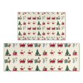 thumbnail image 1 of Beige Christmas Santa and Train Pattern Kitchen Rugs Sets Of 2,Anti Fatigue Kitchen Mat Rugs Non Slip Washable,Decorative Kitchen Floor Mats for Kitchen,Sink,Laundry,17"x30"+17"x47", 1 of 7