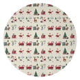 thumbnail image 1 of Beige Christmas Santa and Train Pattern Round Blanket,Comfortable Soft Flannel Throw Blanket,All Season,Warm Lightweight Blankets for Sofa Bed Couch Living Room Chair 47"x47", 1 of 5