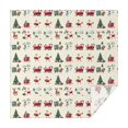thumbnail image 1 of Beige Christmas Santa and Train Pattern Square Tablecloth,Waterproof Square Table Cover,Wipeable Spillproof Washable Table Cover for Home Kitchen Party Decor 60"x60"(152x152cm), 1 of 6