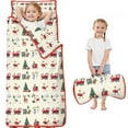 thumbnail image 1 of Beige Christmas Santa and Train Pattern Toddler Nap Mats for Kids Preschool,59"x22" Sleeping Mat Bag or Kids,Toddler Sleeping Bag,Toddler Nap Mat or Daycare, 1 of 6