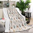thumbnail image 1 of Beige Christmas Tree Pattern Blanket,Comfortable Soft Lamb Wool Throw Blanket,All Season,Warm Lightweight Blankets for Sofa Bed Couch Living Room Chair,40"x50", 1 of 4