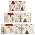 thumbnail image 1 of Beige Christmas Tree Pattern Kitchen Rugs Sets Of 3,Kitchen Runner Rugs Non Skid Washable,Decorative Kitchen Floor Mats for Kitchen,Sink,Laundry,17"x30"+ 17"x47" + 17"x59", 1 of 6