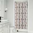 thumbnail image 1 of Beige Christmas Tree Pattern Shower Curtain 36"x72" ,Bathroom Decorative Shower Curtains Set with 12 Hooks,Modern Waterproof Washable Shower Curtain, 1 of 6