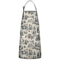thumbnail image 1 of Beige Christmas Winter Scene Pattern Apron-Garden Aprons for Women with Pockets-Cotton Linen Waterproof Kitchen Cooking Gardening Aprons Adjustable for Kitchen,Cooking,BBQ and Salon 33"x27", 1 of 7
