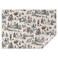 thumbnail image 1 of Beige Christmas Winter Scene Pattern Rectangle Tablecloth 60"x84",Waterproof Polyester Rectangle Table Cloth, Wipeable Spillproof Polyester Tablecloth for Dining, Camping, Indoor and Outdoor, 1 of 5