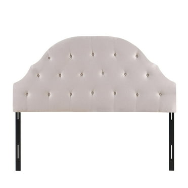 Beige Classic Arched Tufted Headboard, Queen