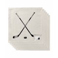 thumbnail image 1 of Beige Cloth Napkins Set of 6 Reusable Dinner Napkins, Simple Gradient Ice Hockey Funny Sport Game Art Cocktail Napkin Washable Table Napkins for Wedding/Holiday Party/Baby Shower 20"x20", 1 of 7