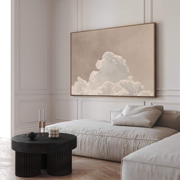 Beige Cloud Poster Neutral Art Unique Poster , Poster Print Only