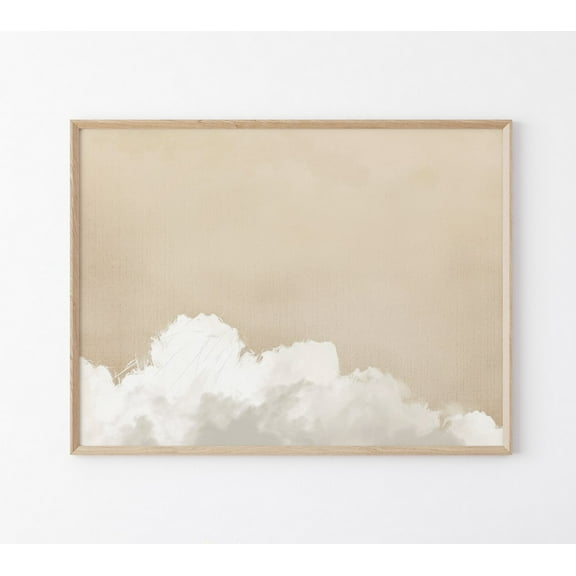 Beige Cloud Wall Art Print, Neutral Wall Art, Giclée Print, Large Wall Art, Abstract Art, Living Room Decor, Modern, Minimalist, Bcw2 Wall Art, Modern Wall Decor, 8x12 UNFRAMED