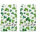 thumbnail image 1 of Beige Clover Shamrock St. Patrick''s Day Kitchen Towels Dish Towels, 18x26 Inch Lucky Farmhouse Holiday Decoration Hand Towels Set of 2, 1 of 6