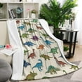 thumbnail image 1 of Beige Colorful Dinosaurs Pattern Blanket,Comfortable Soft Lamb Wool Throw Blanket,All Season,Warm Lightweight Blankets for Sofa Bed Couch Living Room Chair,60"x80", 1 of 4