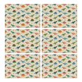 thumbnail image 1 of Beige Colorful Dinosaurs Pattern Summer Placemats Table Placemats Set Of 6-Linen Kitchen Washable Placemats Table Mats 11.8"x17.7" Non-Slip Heat Resistant, 1 of 5