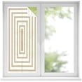 Beige Concentric Squares Window Privacy Film Modern Abstract Minimalist ...