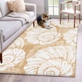 Beige Conch 2.7'x5' Rug for Office Desk Chair Area Small Bedroom ...
