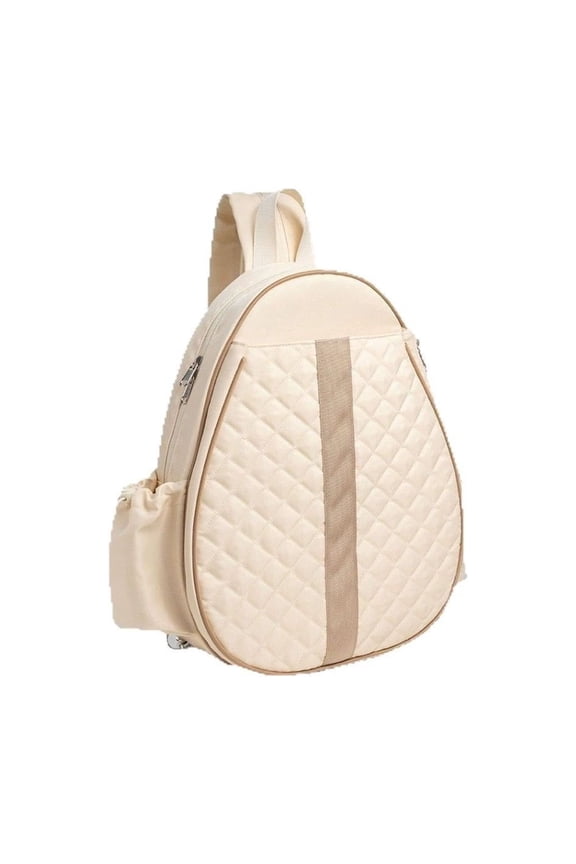 Beige Convertible Tennis Backpack Crossbody Bag Waterproof For Pickleball Badminton Gym