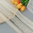 thumbnail image 1 of Beige Cotton Lace Trim - 10 Yards, Crochet Lace for Crafts, Gift Wrapping, Wedding Decoration, Scrapbooking,width 1.55 inch,Style 2, 1 of 8