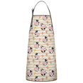thumbnail image 1 of Beige Cow Flower Pattern Apron-Garden Aprons for Women with Pockets-Cotton Linen Waterproof Kitchen Cooking Gardening Aprons Adjustable for Kitchen,Cooking,BBQ and Salon 33x27 Inch, 1 of 7