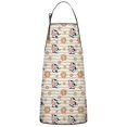 thumbnail image 1 of Beige Cow Flower Pattern Apron-Garden Aprons for Women with Pockets-Cotton Linen Waterproof Kitchen Cooking Gardening Aprons Adjustable for Kitchen,Cooking,BBQ and Salon 33x27 Inch, 1 of 7