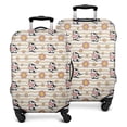 thumbnail image 1 of Beige Cow Flower Pattern Luggage Cover Fashion Suitcase Cover Baggage Covers Fit 25-28 Inch Luggage (Go Travel), 1 of 5