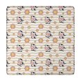 thumbnail image 1 of Beige Cow Flower Pattern Square Fitted Tablecloth with Elastic Edge,Square Table Cover,Washable Elastic Table Cover for Home Kitchen Party Decor 34"x34", 1 of 6
