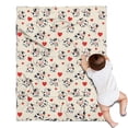 thumbnail image 1 of Beige Cow Heart Pattern Blanket,Comfortable Soft Flannel Throw Blanket,All Season,Warm Lightweight Blankets for Sofa Bed Couch Living Room Chair,30"x40", 1 of 4