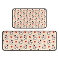 thumbnail image 1 of Beige Cow Heart Pattern Kitchen Rugs Sets Of 2,Anti Fatigue Kitchen Mat Rugs Non Slip Washable,Decorative Kitchen Floor Mats for Kitchen,Sink,Laundry,17"X30"+17"X47", 1 of 7