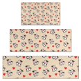 thumbnail image 1 of Beige Cow Heart Pattern Kitchen Rugs Sets Of 3,Kitchen Runner Rugs Non Skid Washable,Decorative Kitchen Floor Mats for Kitchen,Sink,Laundry,17"x30"+ 17"x47" + 17"x59", 1 of 6