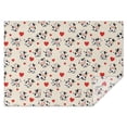 thumbnail image 1 of Beige Cow Heart Pattern Rectangle Tablecloth 60"x84",Waterproof Polyester Rectangle Table Cloth, Wipeable Spillproof Polyester Tablecloth for Dining, Camping, Indoor and Outdoor, 1 of 5