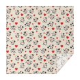 thumbnail image 1 of Beige Cow Heart Pattern Square Tablecloth,Waterproof Square Table Cover,Wipeable Spillproof Washable Table Cover for Home Kitchen Party Decor 52"x52"(132x132cm), 1 of 6