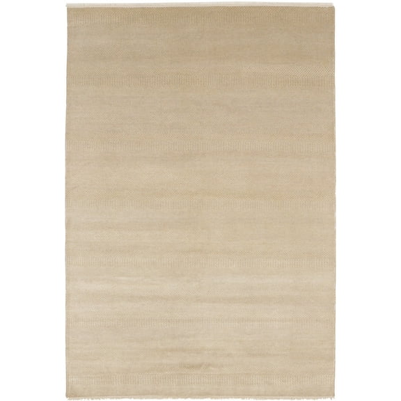 Beige/Cream Grass Design 6X9 Modern Oriental Rug