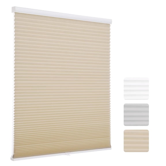 Beige Custom Size Cellular Cordless Light Filtering Window Shades