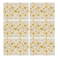 thumbnail image 1 of Beige Daisy Flower Yellow Blooms Pattern Summer Placemats Table Placemats Set Of 6-Linen Kitchen Washable Placemats Table Mats 11.8"x17.7" Non-Slip Heat Resistant, 1 of 5