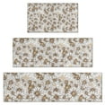 thumbnail image 1 of Beige Daisy Pattern Kitchen Rugs Sets Of 3,Kitchen Runner Rugs Non Skid Washable,Decorative Kitchen Floor Mats for Kitchen,Sink,Laundry,17"x30"+ 17"x47" + 17"x59", 1 of 6